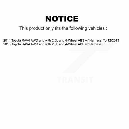 Mpulse Rear Right ABS Wheel Speed Sensor For Toyota RAV4 AWD with 2.5L 4-Wheel SEN-2ABS2857